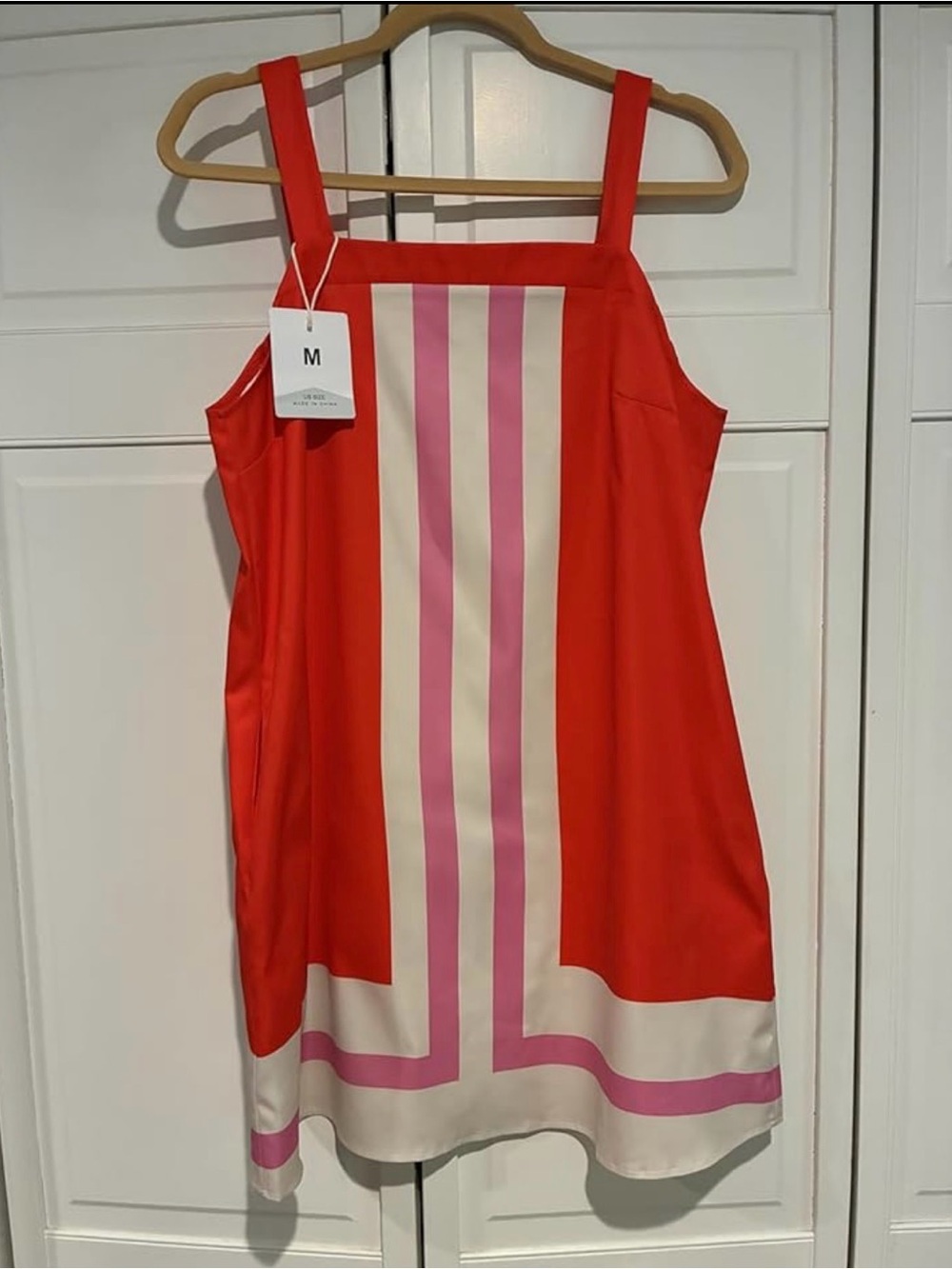 Red & Pink Stripe Shift Dress - Brand: